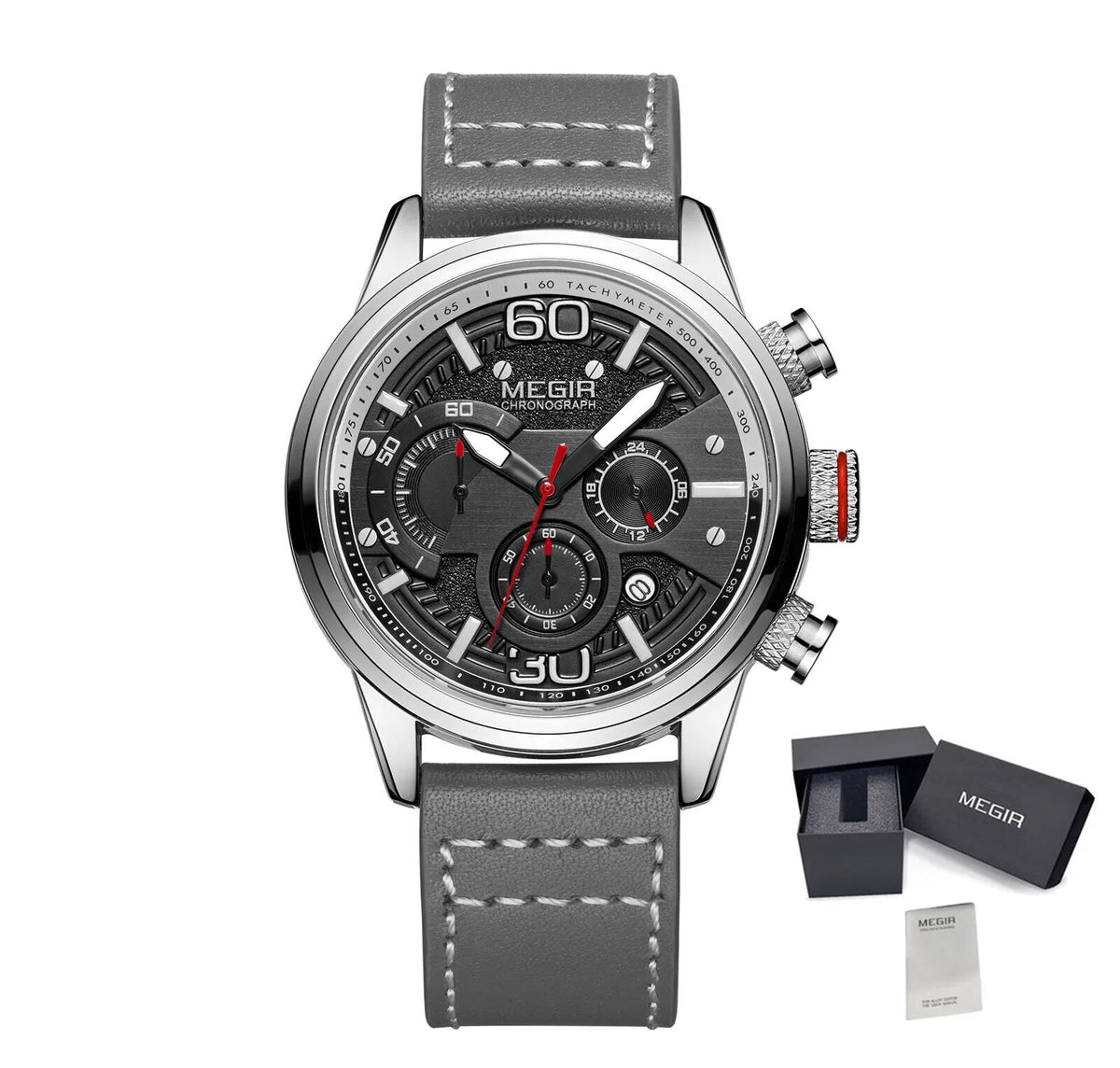 MEGIR Men Watches Fashion Brand Sport Quartz Chronograph Clock Waterproof Man Business Wristwatch 24-hour Relogio Masculino 2110