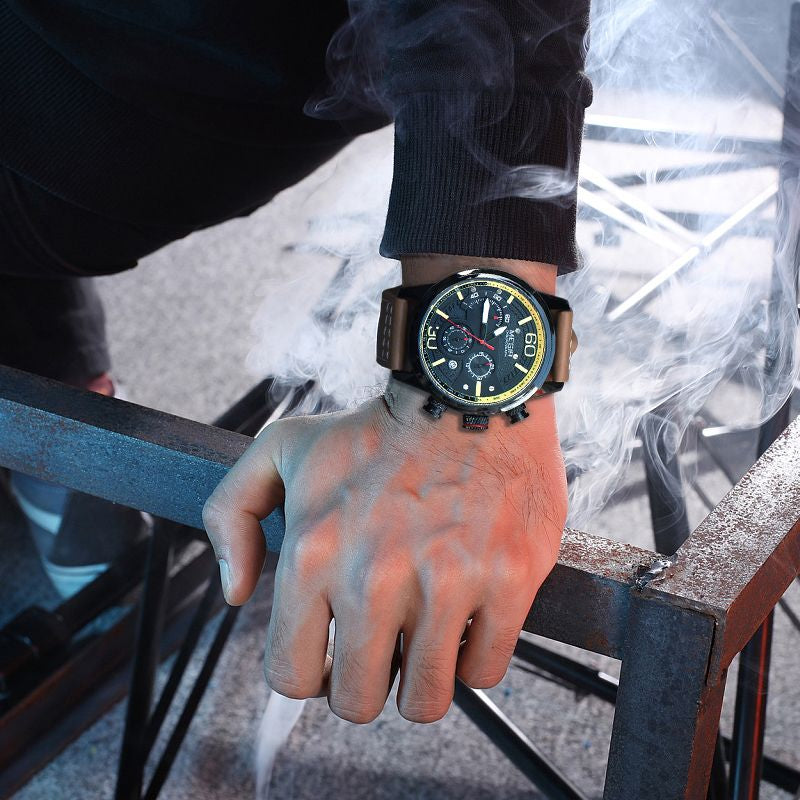 MEGIR Men Watches Fashion Brand Sport Quartz Chronograph Clock Waterproof Man Business Wristwatch 24-hour Relogio Masculino 2110