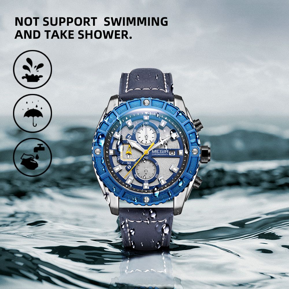 MEGIR Fashion Men's Sport Watches Waterproof Luminous Man Quartz Military Wristwatch Clock Gift for Men Relogio Masculino 2119