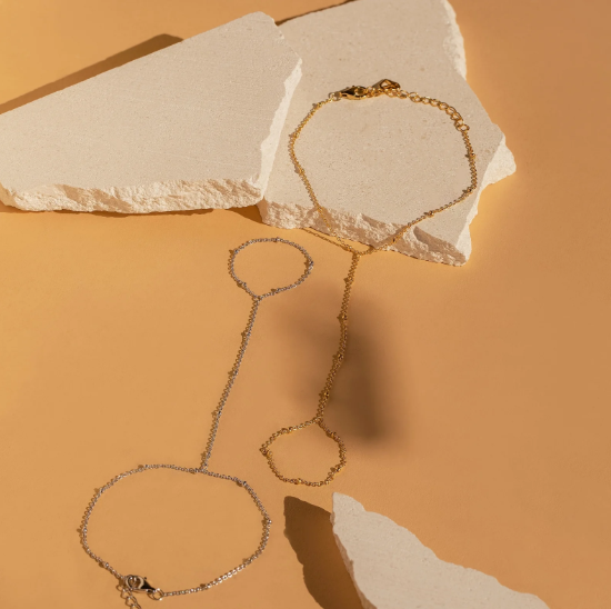 Minimalist Dainty Hand Chain Bracelet